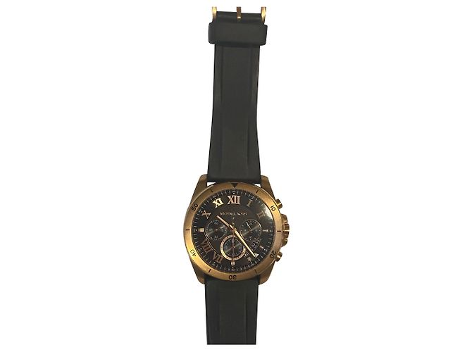 Relógio Michael Kors de Quartzo Preto e Ouro Rosa