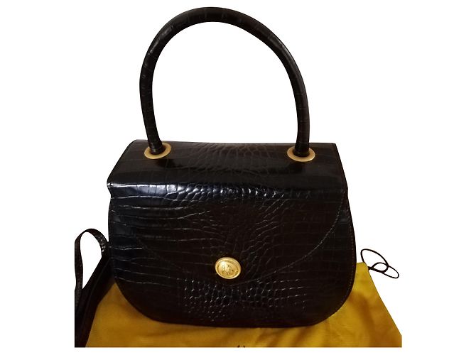Autre Marque Borsa a mano Didier Lamarthe in pelle nera Nero