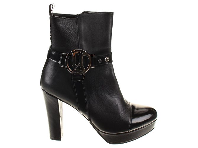 Botas John Galliano de cuero negro