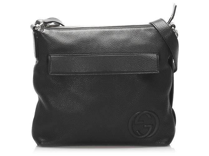 gucci soho black leather crossbody bag