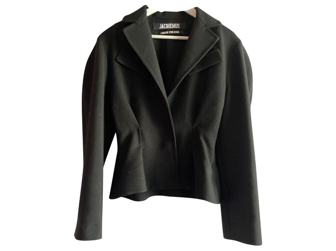 Jacquemus The little jacket Black Wool  ref.234452