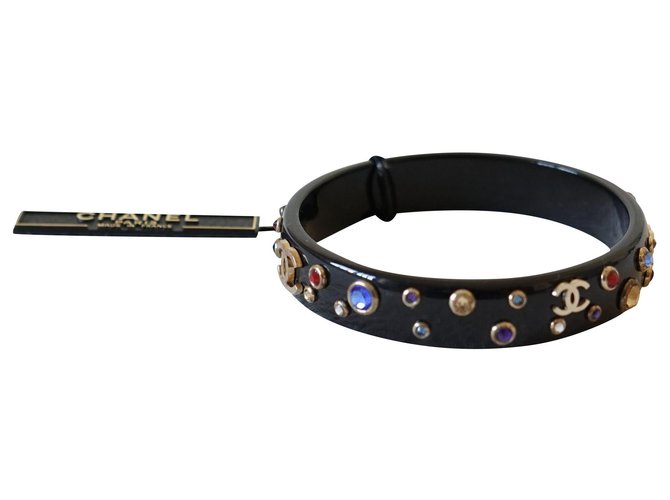 Chanel Bracelets Résine Noir Multicolore  ref.234481