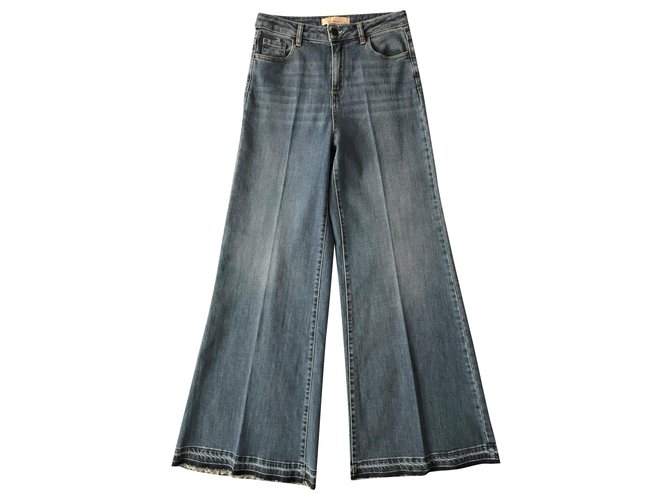Autre Marque Liviana Conti calça jeans larga Azul John  ref.227611