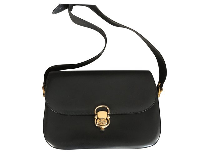 Classic Box Céline Handbags Dark grey Leather  ref.228549