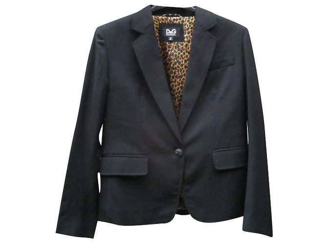Dolce & Gabbana Jacke aus schwarzer Wolle