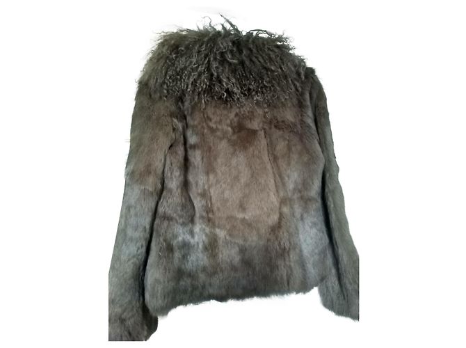Autre Marque Rabbit Fur Jacket Chocolate
