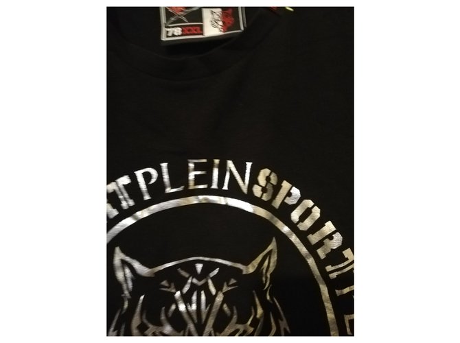 Philipp Plein Magnifique t-shirt Plein Sport Coton Noir Vert  ref.234896