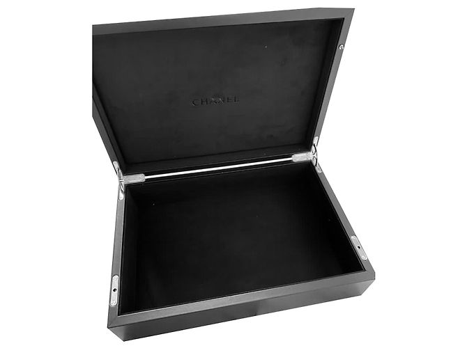 Cambon Coffret Chanel  cuir Cuir d'agneau Noir