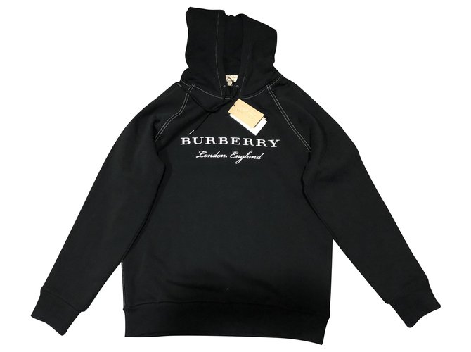 Burberry Hoodie Black Cotton  ref.235015