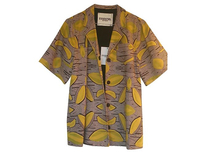 Giacca lunga multicolore in cotone Essentiel Antwerp