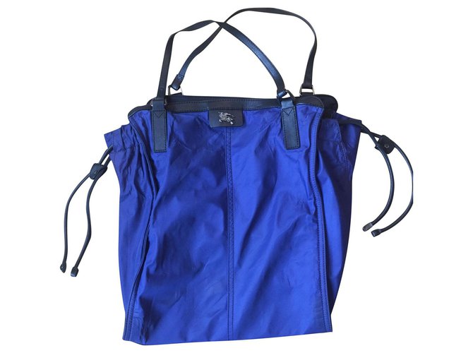 Burberry bag Blue Polyester  ref.235112