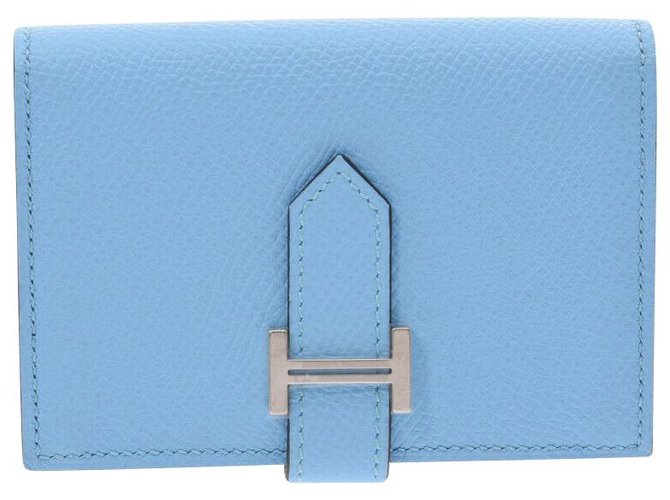 Hermès Hermes wallet Blue Leather  ref.235163