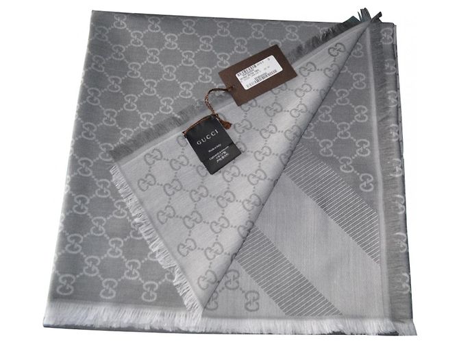 lenço ggweb gucci cor cinza novo