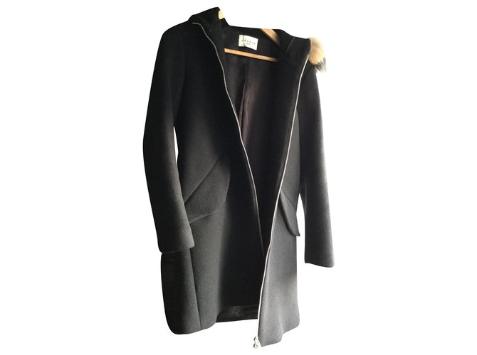 Sandro wool coat Black  ref.235248