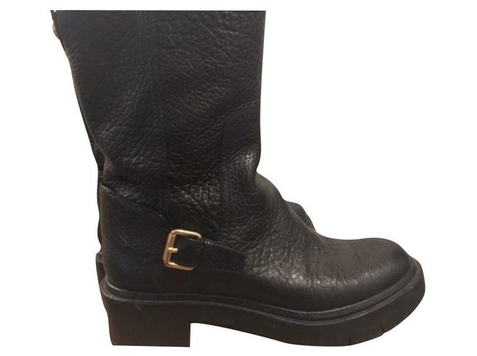 Louis Vuitton Ankle Boots Black Leather  ref.235352