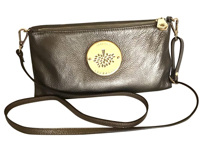 Mulberry Clutch bags Bronze Leather  ref.235392