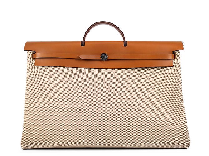 Hermès clássico Herbag zip GM Bege