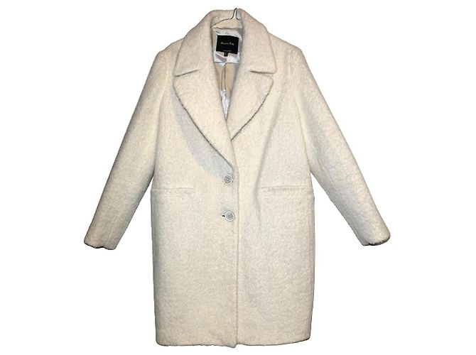 Massimo Dutti Cappotto bianco oversize
