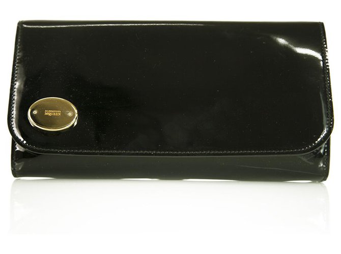 Alexander Mcqueen Clutch bags Black Patent leather  ref.235521