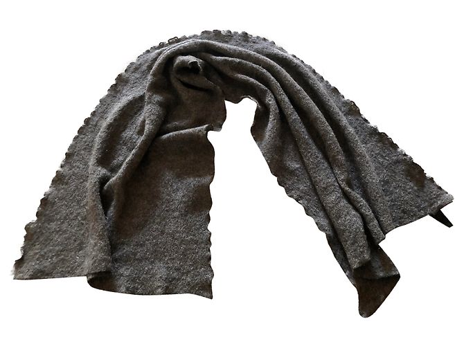 Autre Marque Sciarpa in lana e alpaca mohair - taupe melange
