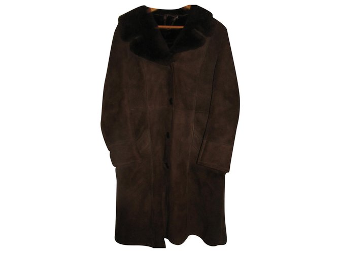 Autre Marque Baley's of Glastonbury Dark brown Suede Fur  ref.235532