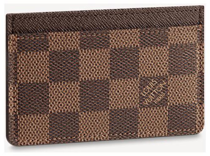 Louis Vuitton LV card holder new Brown Leather  ref.235534