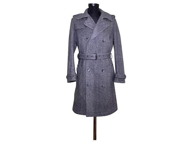 Dolce & Gabbana Men's Grey Wool Coat