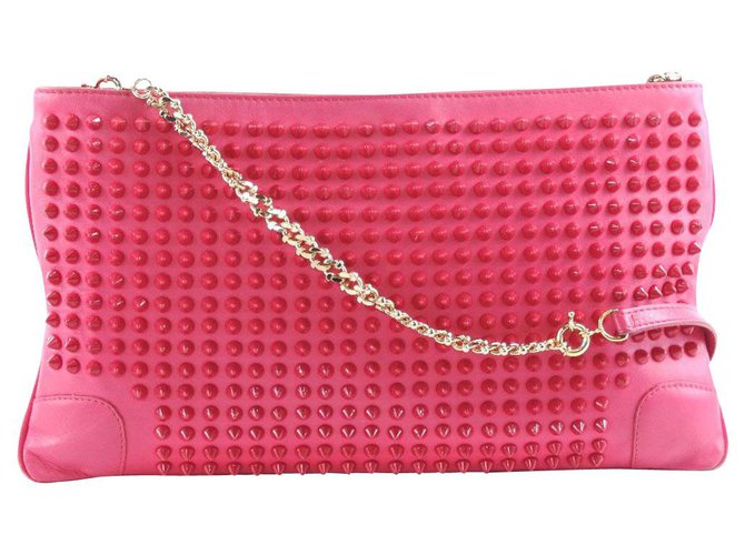 Christian Louboutin Pink Leather  ref.235826