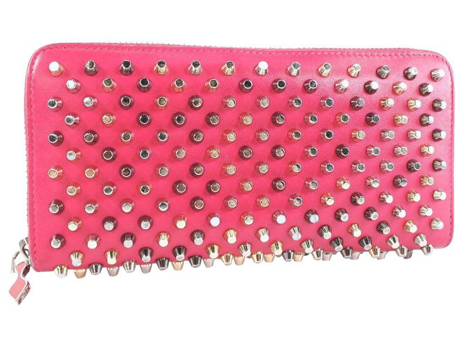 Christian Louboutin Brieftasche Pink Leder  ref.235827