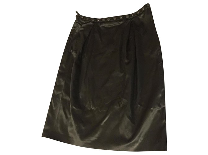 Burberry Mini skirt Black Satin  ref.235873