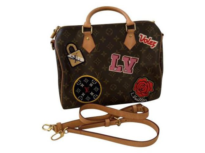 Speedy bag 30cm Louis Vuitton limited edition Multiple colors Leather Cloth  ref.235958