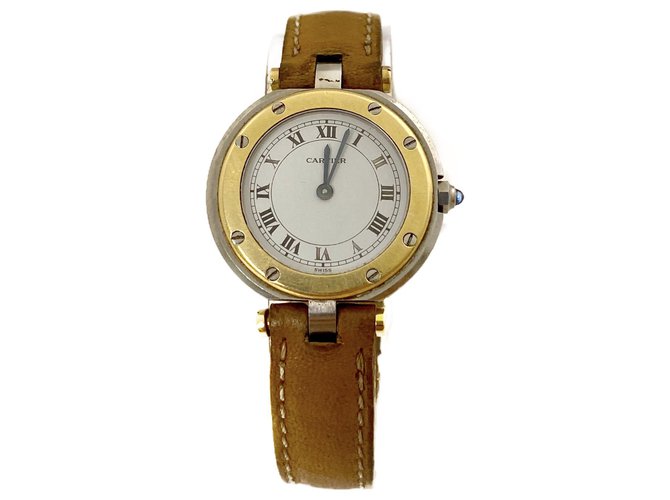 Cartier Santos Ronde Cronograph Golden Gold  ref.236078
