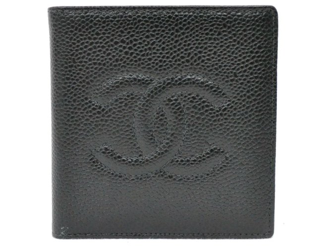 Billetera de Chanel Negro Cuero  ref.236151
