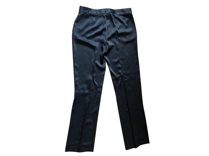 Ralph Lauren Pantalones de esmoquin Negro Seda  ref.236173