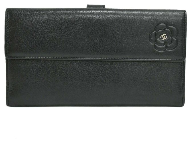 Chanel wallet Black Leather  ref.236176