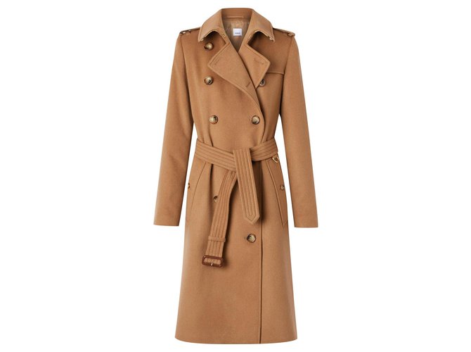 BURBERRY Cashmere Trench Coat Brown  ref.236336