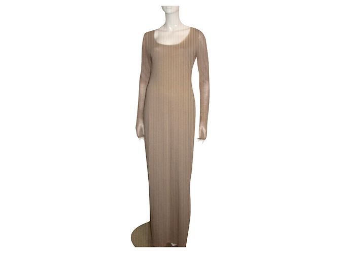 Acne Vestido de agotamiento extremo Acné Beige