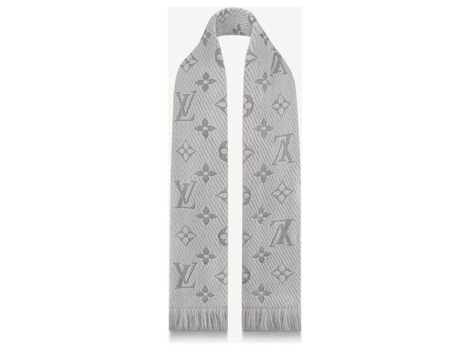 Louis Vuitton LV Logomania scarf new Grey Wool  ref.236363