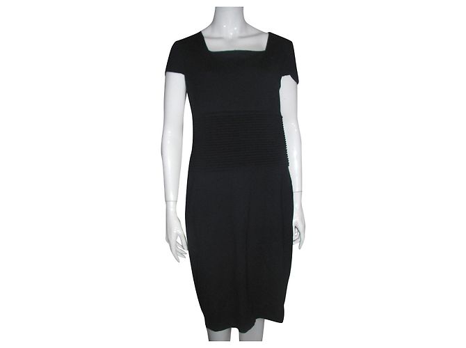 Vestido Escada azul marinho de viscose