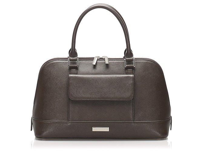 Burberry Brown Leather Handbag Pony-style calfskin  ref.236461