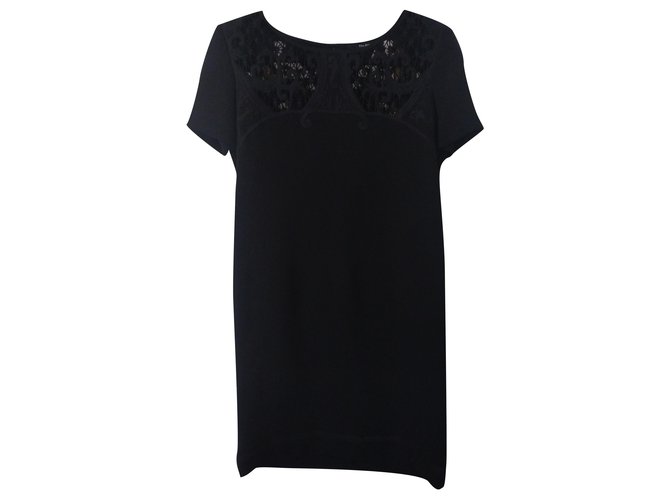 The Kooples Dresses Black Polyester  ref.236745