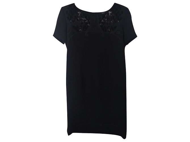 The Kooples Schwarzes Kleid aus Polyester