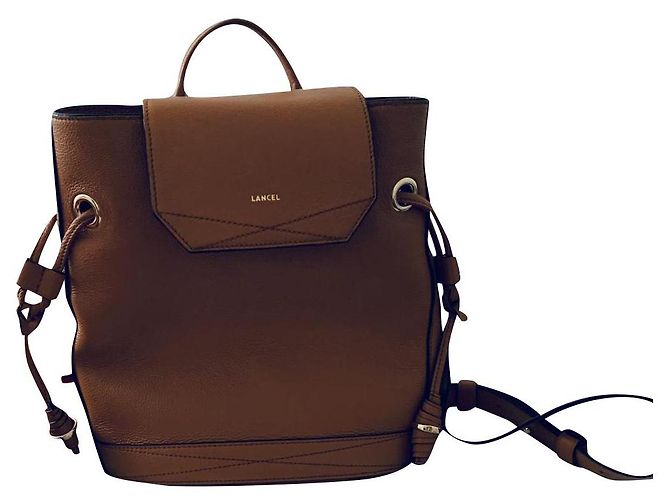 Le Huit Lancel Eight Backpack Caramel Leather
