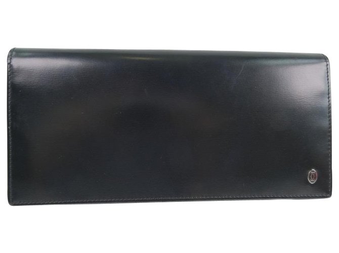 Cartier wallet Black Leather  ref.236787