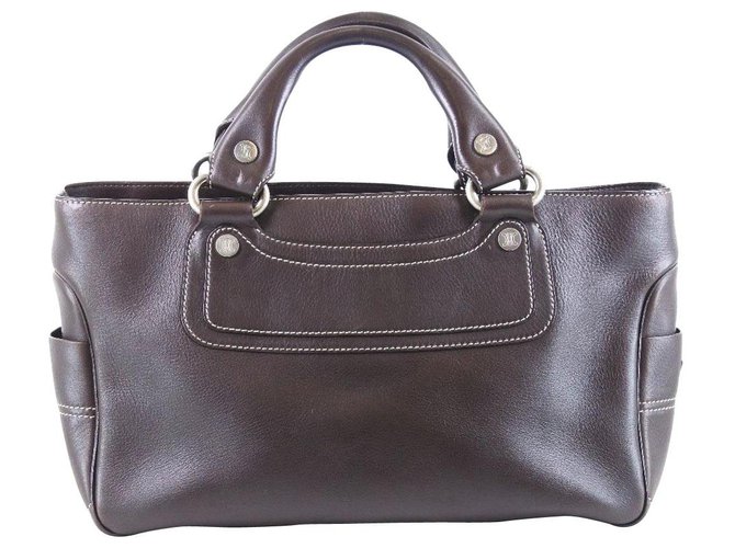 Céline Celine handbag Brown Leather  ref.236792