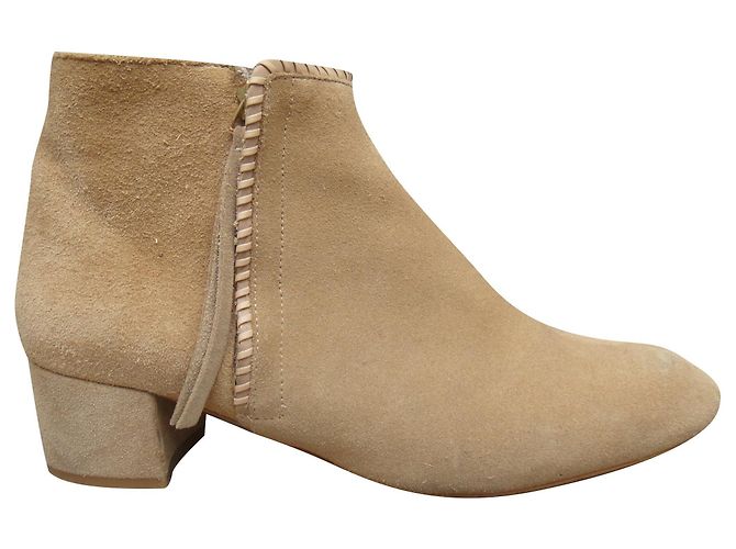 Bottines Maje beige en daim taille 37