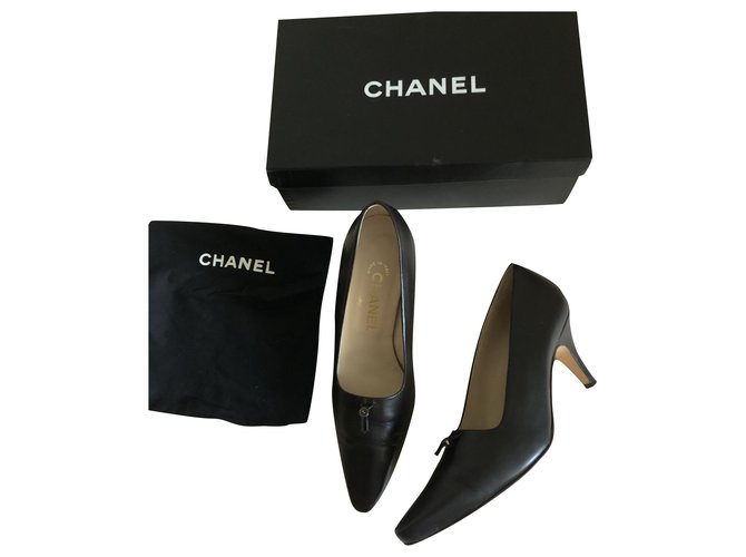 Chanel Heels Brown Leather  ref.236885