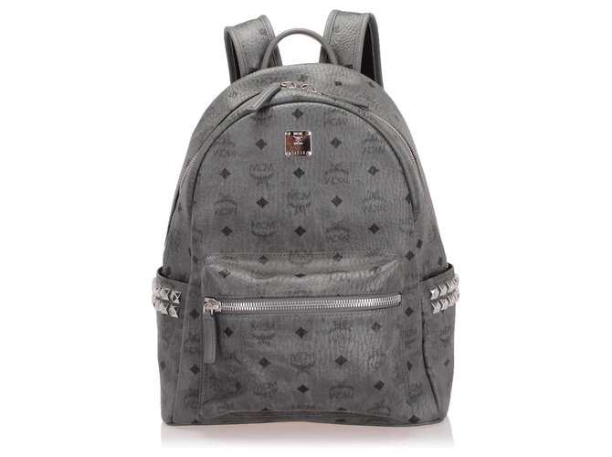 black and grey mcm bag