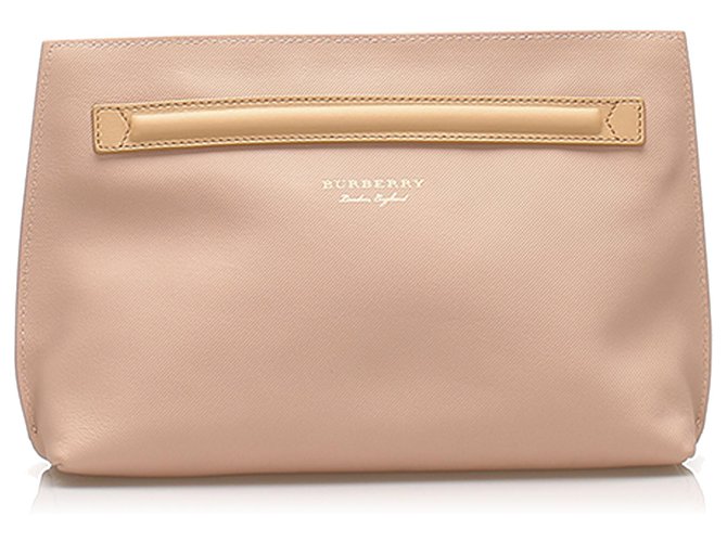 Burberry Pink Leather Clutch Bag Pony-style calfskin  ref.236976