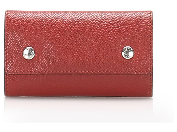 Hermès Porte-clés en cuir rouge Hermes Veau façon poulain  ref.236992